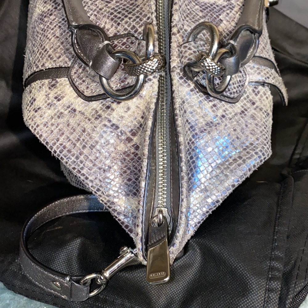 Coach-Campbell Large satchel made of exotic python leather (see photos) - Picture 10 of 16